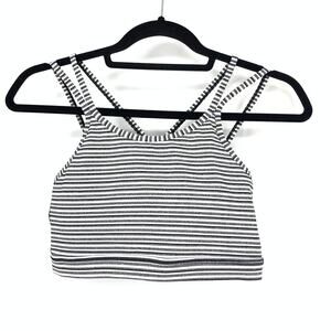 No Rest For Bridget Bralette Women's Approx Sz S Stripes Scoop Neck Multi Strap